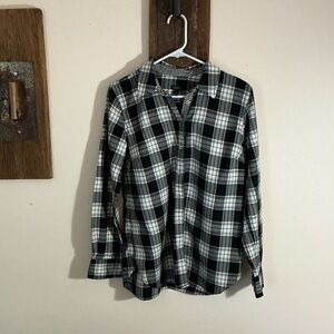 Talbots Black and White Checkered Women’s Shirt